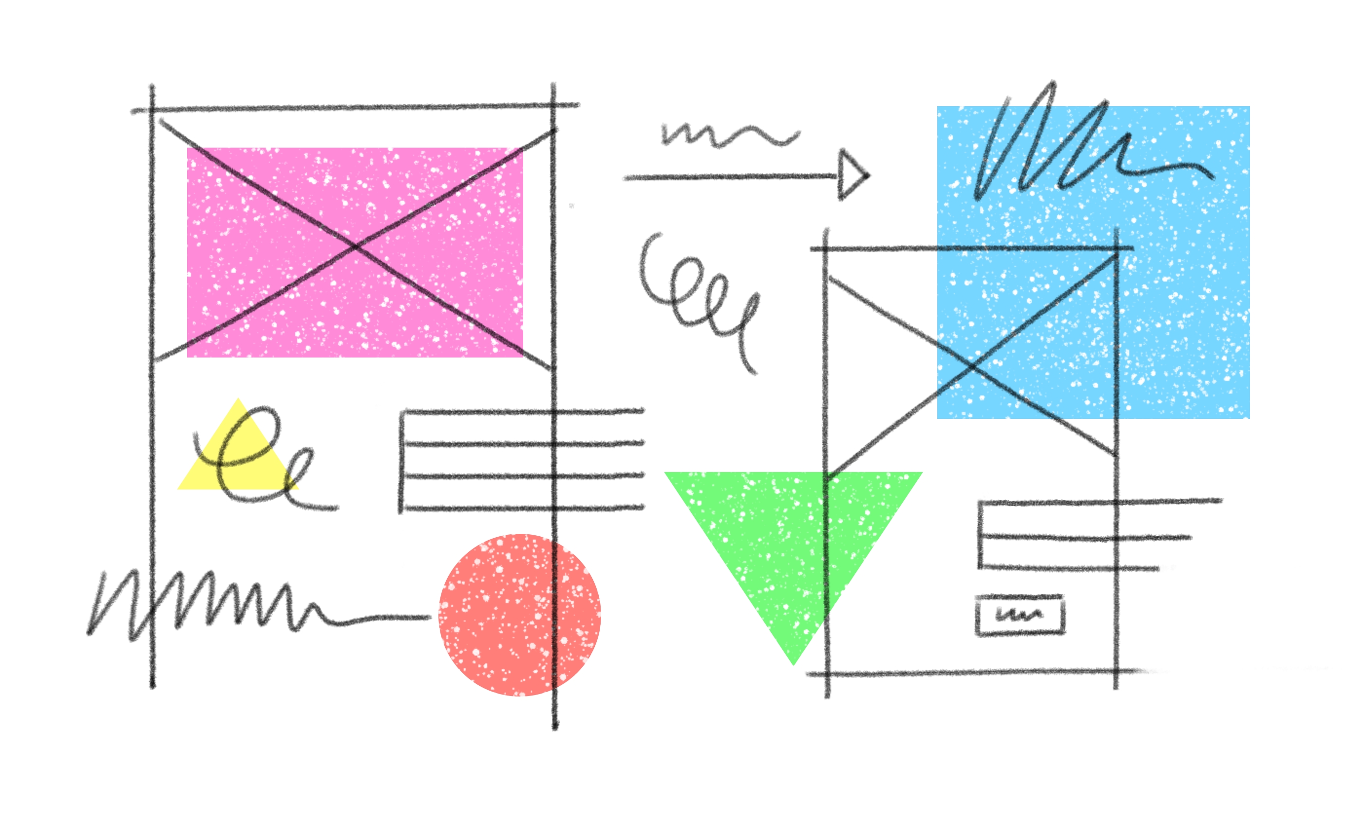 Abstract illustration of a storyboard