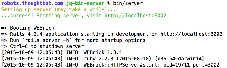 server output